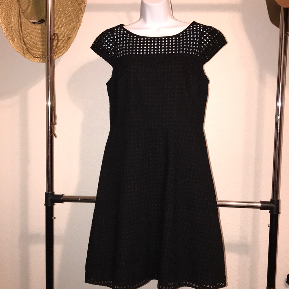 J.Crew Black Eyelet Dress